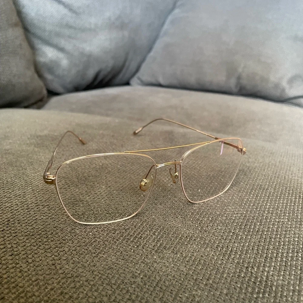 Tom Ford Gold Aviator Glasses - Picture 2 of 7